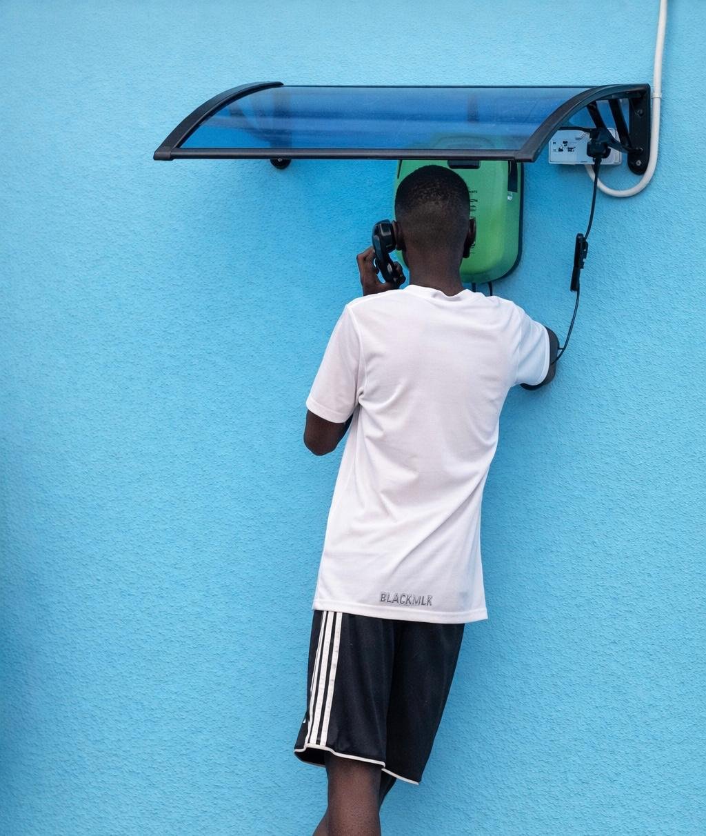 Male Student on the phone